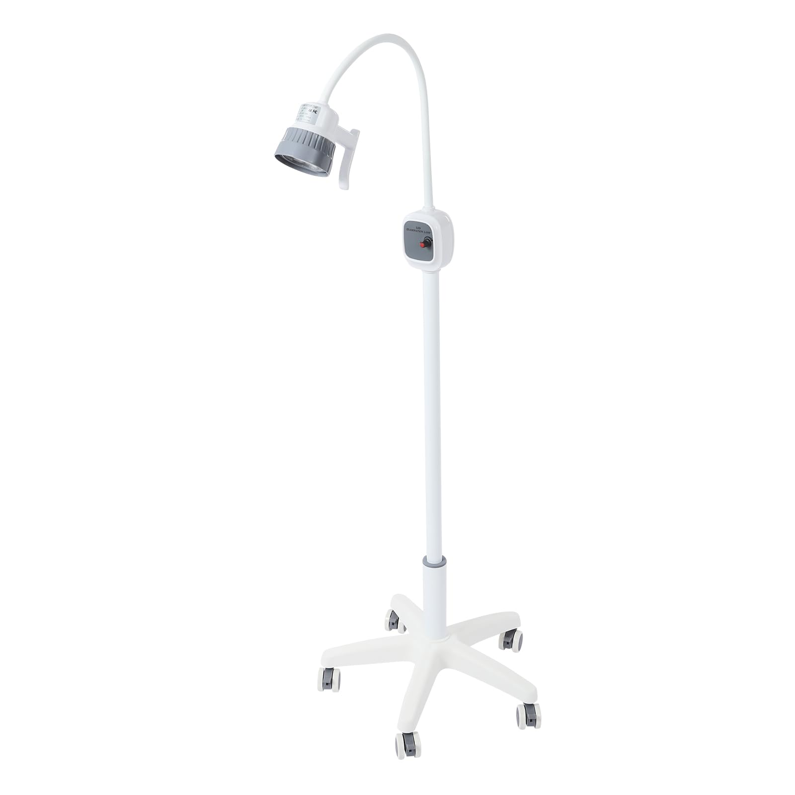 Liffshsy Surgical Examination Light, Floor Standing Medical Exam Lamp LED 360 ° Dimmable Examination Lamp w/Wheels, 5-Legged Oral Auxiliary Light for Dental Hospitals (Deluxe)