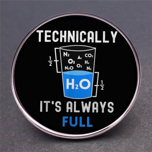 Image of zhanghaoran Technically It's Always Full Button Pins Believe in Science Enamel Pins Fun Chemistry Lapel Pin Shirt Bag Accessories Collar Pins Science Beaker Lapel Pin Jewelry Gift