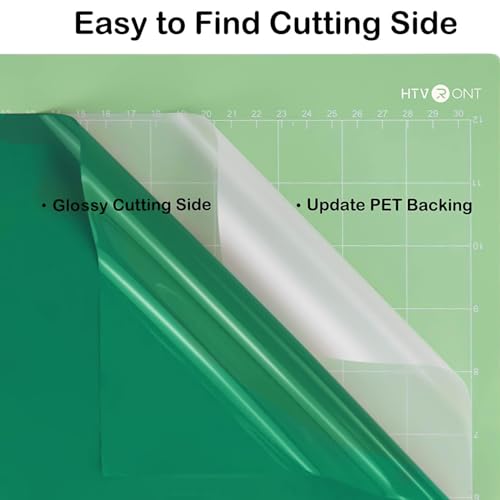 Image of HTVRONT Permanent Vinyl Roll - 12 inch x 14 FT Forest Green Permanent Adhesive Vinyl Compatible with Cricut Cutting Machine, Silhouette, Cameo Cutters, Signs, Scrapbooking, Craft, Die Cutters