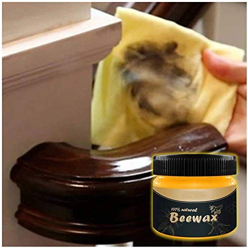 2PCS Wood Seasoning Beewax - Traditional Beeswax Polish for Wood & Furniture, All-Purpose Beewax for Wood Cleaner and Polish Wipes - Non Toxic for Furniture to Beautify & Protect, No Build-Up 1 sponge - Thumbnail 3