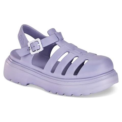JUJU Lilac Chunky Heel Fisherman Sandals Cover