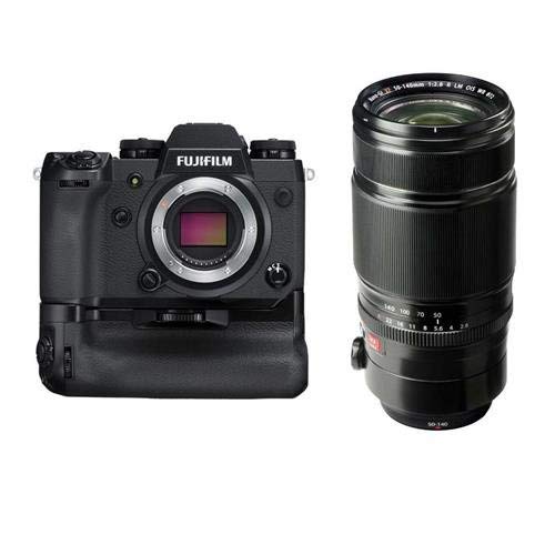Fujifilm X-H1 Mirrorless Camera Body, with Vertical Power Booster Grip Kit - with XF 50-140mm (76-213mm) F2.8 R LM OIS WR (Weather Resistant) Lens