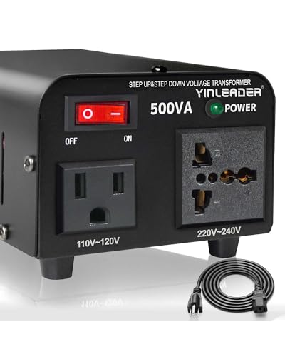 Yinleader 500W Voltage Transformer Power Converter(110V...
