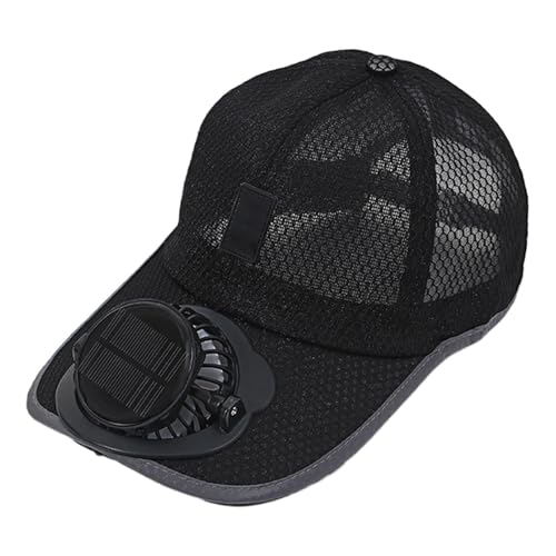 Chapeau ventilateur solaire homme contre la chaleur en voyage