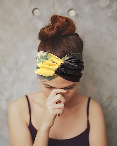 Image of DRESHOW 6 Pack Extra Wide Headbands for Women Large Turban Headband Boho Head Wrap Elastic Hairbands Hair Twisted Knot Hair Accessories