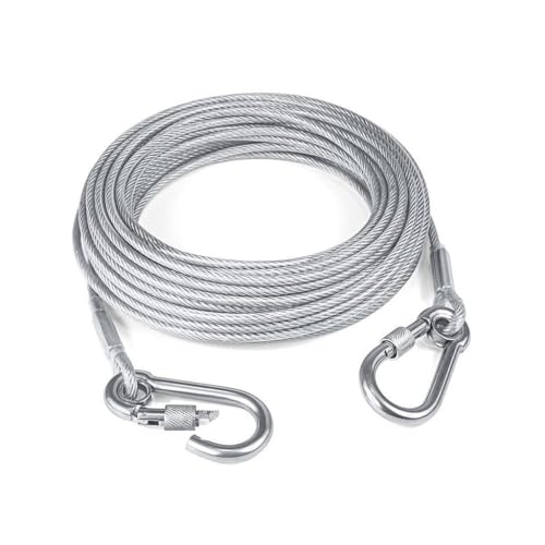 Image of HASTHIP 10m Clothes Line Outdoors - Portable Travel Clothesline Heavy Duty Rope with Metal Carabiner Laundry Line Outdoor Wire Ropes for Camping, RV, Backyard