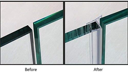 Miniatura 4 de Tira de junta para vidrio de regadera - Tira de 120 pulgadas para puertas y ventanas de silicona flexible y duradera para vidrios de 38 pulgada