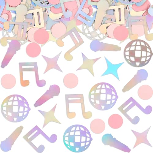200Pcs Pink Sparkling Music Confetti Disco Ball Table Decorations