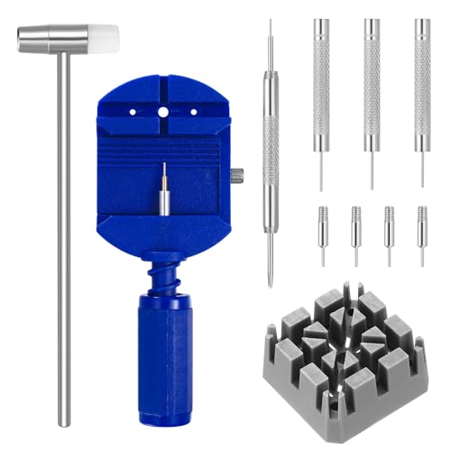 12-in-1 Herramientas Relojero Profesional, Kit Relojero Herramienta Correa Reloj, Kit Reparación Relojero, Herramienta Cambiar Pilas Reloj, Herramientas para Relojes Abrir Tapa Reloj Ajuste Relojero