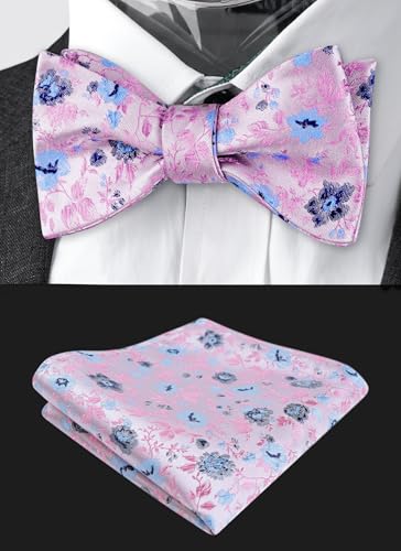 Image of Alizeal Mens 2pcs Floral Pattern Bow Tie Set