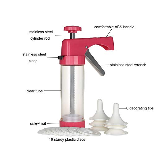 KABB Cookie Press Gun Kit, Red - Thumbnail 4