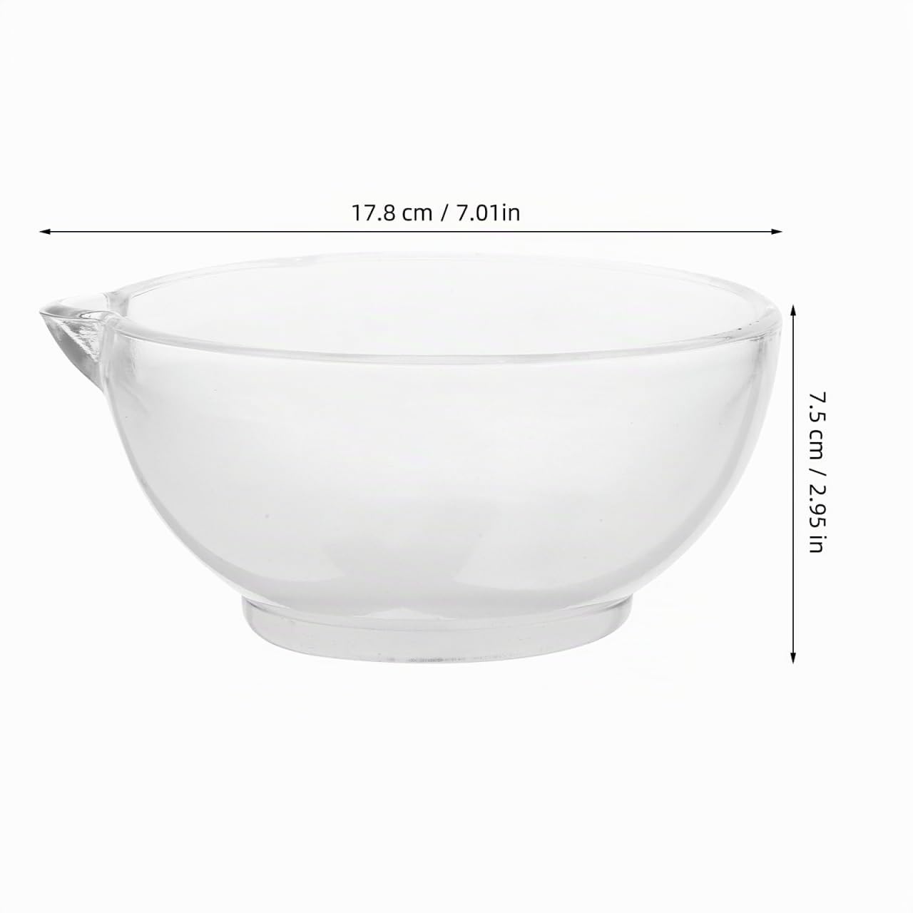 Juego De Mortero Y Cuenco De Vidrio Para Cocina Y Laboratorio Tazón De Mortero Con Base Antideslizante Incluye 7.00X6.45X2.95 in