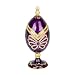 QIFU Hand Painted Enameled Faberge Egg Style Decorative Hinged Jewelry Trinket Box Unique Gift For Home Decor