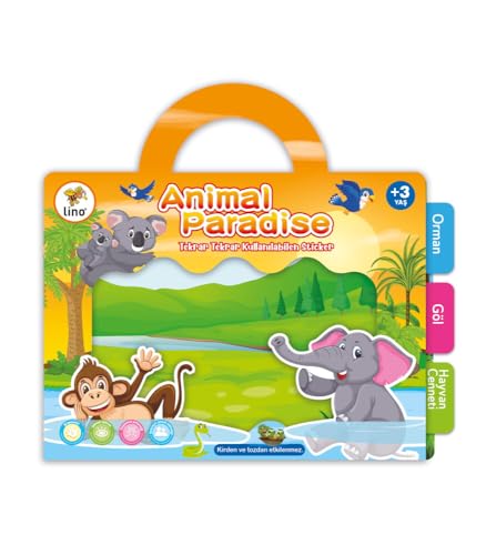 Tekrar Tekrar Kullanılabilen Sticker Animal Paradise