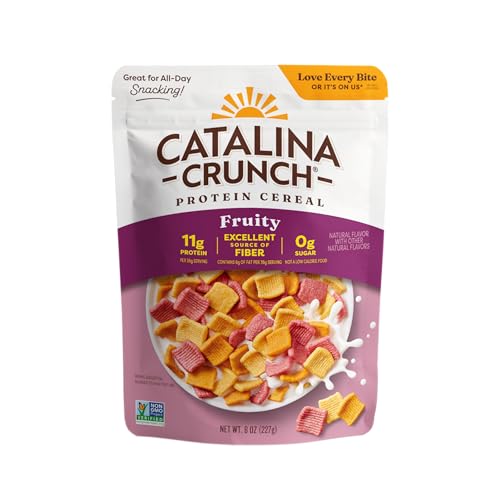 Catalina Crunch Protein Cereal - Sugar Free Breakfast Cereal with 11g of Protein - Gluten Free - Fruity - 8 oz. Bag (Pack of 1)