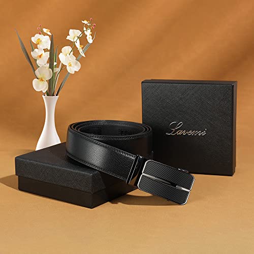 Image of Lavemi Men's Real Leather Ratchet Dress Belt with Automatic Buckle,Elegant Gift Box