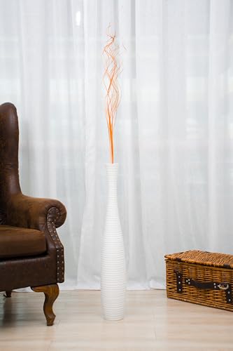 Image of Leewadee Large Floor Vase 26 inches Mango Wood for Pampas Grass, Dried Flowers