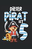 5. Geburtstag Pirat Notizbuch (liniert) 5 Jahre Piraten Party