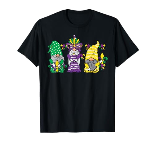 Gnomos nórdicos Mardi Gras Máscara Nueva Orleans Tomte Camiseta