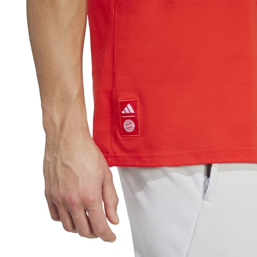 adidas Camiseta gráfica de Temporada del FC Bayern de Múnich para Hombre, Color Rojo y Blanco, Talla XXL, Rojo/Blanco, XXL