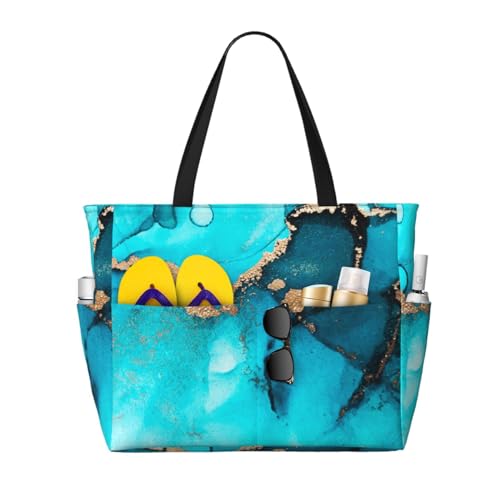 Sac fourre-tout tourbillons d'or abstraits – Votre compagnon de souvenirs estivaux