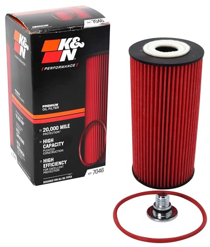 K&N Premium Oil Filter: 20,000 Mile Engine Protection, High Capacity/High Efficiency: Compatible with 2006-2023 Genesis/Hyundai/KIA: (See Product Description for Select Models) HP-7046