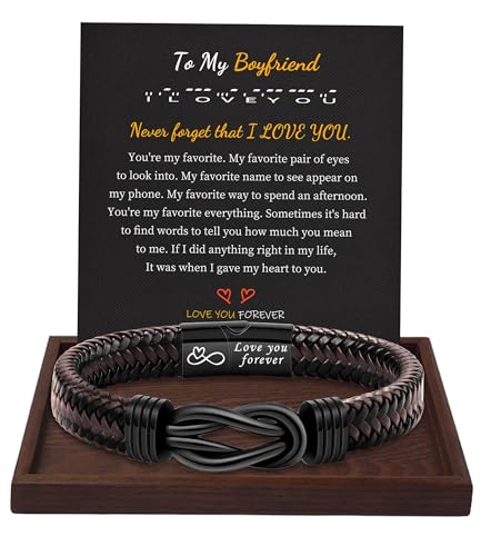 Inspirational Gifts for Men Morse Code Bracelets Mens Bracelets Graduation Gifts for Him Fathers Day Adjustable Leather Bracelet Motivational Birthday Annivesary Jewelry Stocking Stuffers for Men