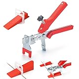 Cuñas reutilizables: 100 cuñas que permiten una lechada de al menos 1/8 pulgadas y mantiene la baldosa firmemente en su lugar. Este es el sistema de nivelación de azulejos más económico del mercado (nota: se empuja los azulejos, no se levanta, lo que permite una mejor adherencia de los azulejos. Mejora la velocidad de colocación de azulejos).