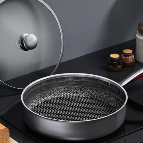 Wok pequeño antiadherente 10.2 pulgadas acero inoxidable miniatura 4