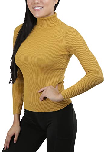 Image of ToBeInStyle Women's Classic Knit Fold Over Turtleneck Pullover