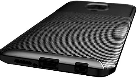 Elfia Xiaomi Redmi Note 9 Pro ile Uyumlu Kılıf Silikon Karbon İnce Esnek Lens Korumalı Tarz Mat Parmak İzi Bırakmayan Kapak Negro Siyah
