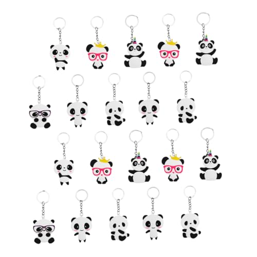 20 piezas Llaveros Panda Decorativos Colgantes para Mochila y Llaves Diseño Kawaii Accesorio Ligero y Práctico para Regalos y Fiestas