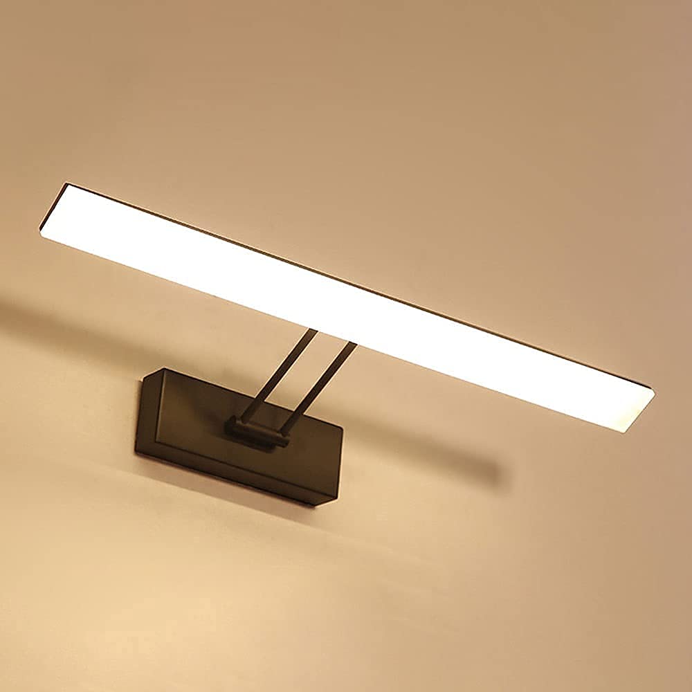 Applique miroir LED noire 4200K pour salle de bain et placard