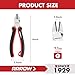 ARROW High Leverage Diagonal Pliers, 6 Inch Wire Cutters with Comfortable TPR Handle, High Carbon Steel Side Cutters for Cutting Wire