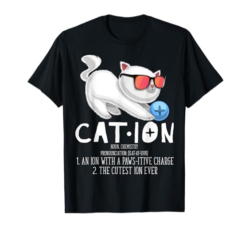 Camiseta de gato Cation Pawsitive Element, regalo para profesor de química Camiseta