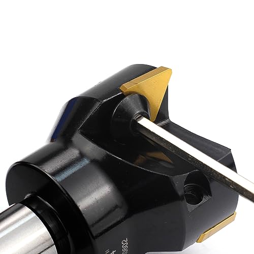Image of Indexable End Mill with 3 Pcs TPCN32PDTR Tpg32 Carbide Inserts, 2 inch Cutting Diameter, 3-3 /4 inch Overall Length, 90 Degree, 3 /4 inch Shank, TP32, 3 Flutes