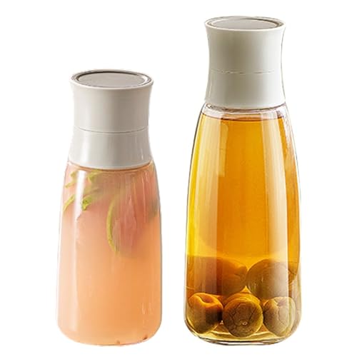2個パック 果実酒ボトル 内蔵ストレーナー 600ml /1000ml 食品級 ガラス瓶 シリコン二重密封 密閉瓶 蓋付き漏斗 ガラスジャー 気密 漏れ防止 保存容器 梅酒/果実酒/ウイスキー/お茶/リキュール保存用 家庭用 業務用 ギフト向け (600m