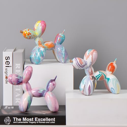 Estatua Perro Globo, Escultura de Resina para Decoración miniatura 4
