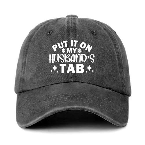Gorro de béisbol ajustable blanco con texto divertido miniatura 1