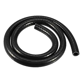 X AUTOHAUX Car Silicone Vacuum Tubing Hose Line Black ID 10mm 3.28ft Length
