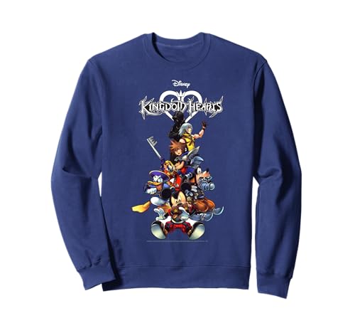 20DNKH00021A-002 Disney Kingdom Hearts Group Shot Action Pose Logo Felpa