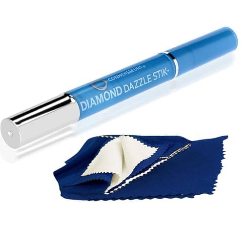 Diamond Dazzle Stik Jewelry Cleaner Pen - Instantly Restores Sparkle to Diamonds, Rings, and Fine Jewelry – Travel-Friendly and Easy-to-Use Brush (One Stik with One Cloth)