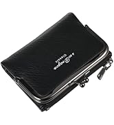 Geldbörse Damen, Klein und im Kurzformat Damen Portemonnaie, PU Leder Geldbeutel, Kleine Geldbörs...