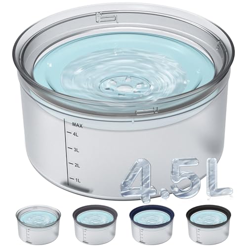 Decflow 1.2Gallon Dog Water Bowl No Spill, 4.5L...