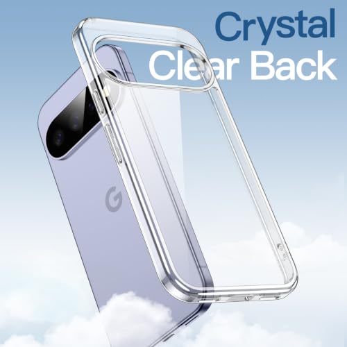 Image of JETech Case for Google Pixel 11, Anti-Yellowing, Clear | Cover Scratch-Resistant, Hard PC Clear Back, Shockproof Protection, TPU Bumper