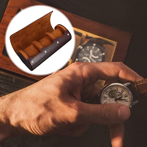 TEHAUX Assista Roll 3 Slot Premium PU Couro de Viagem Roll Case de Rolo de Rolagem Portátil Portátil