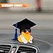 LAINLOY Graduation Duck Dashboard Decoration, Plastic Duck Car Ornament with Mini Graduation Hat Sash Glasses, Funny Car Decor Accessories, Auto Dashboard Duck for Most Cars (Sunglasses-Blue)