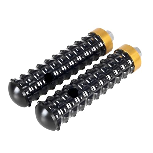 Repose-pieds filetés pour moto style Black-Gold idéal pour vos road trips