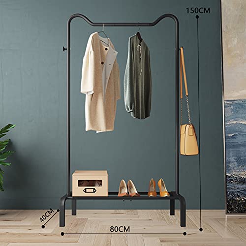 Perchero para ropa resistente OUdini de 80x40x150cm en color negro 3