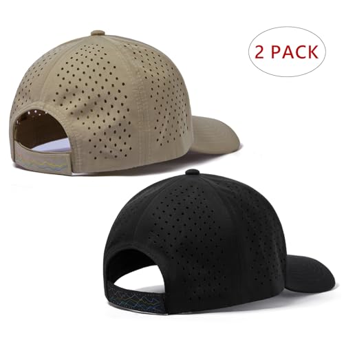 Image of UPF 50+ Performance Water Resistant Baseball Cap Lightweight Breathable Hat Golf Running Boat Hiking for Men Women